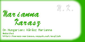 marianna karasz business card