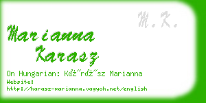 marianna karasz business card